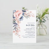 Roze bloemenschrift Elegant Vrijgezellenfeest Kaart (Staand voorkant)