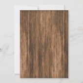 Roze Bloemenschuur Houten Bruidsdouche Kaart (Achterkant)