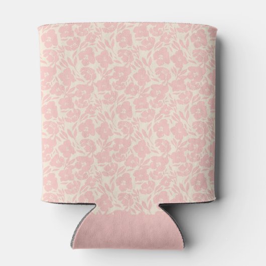 roze bloemenscript Vrijgezellenfeest op maat Blikjeskoeler (Achterkant)