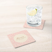  roze bloemenscript Vrijgezellenfeest op maat Kartonnen Onderzetters (Insitu)