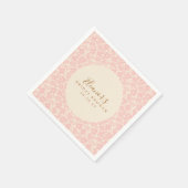  roze bloemenscript Vrijgezellenfeest op maat Servet (Hoek)