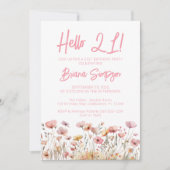 Roze bloemenshow 21e verjaardagsfeestje kaart (Voorkant)