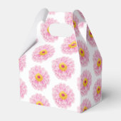 Roze bloemensieraden bruidsdouche bedankdoosjes (Achterkant)