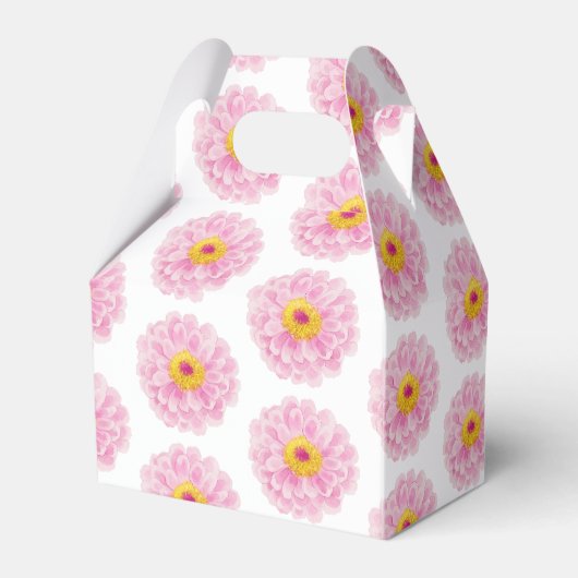 Roze bloemenslinger bruidsdouche bedankdoosjes (Achterkant)