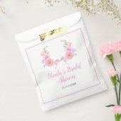 Roze Bloemenslinger Bruidsdouche Bedankzakje (Gezegeld)