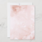 Roze bloemenslinger bruidsdouche kaart (Achterkant)