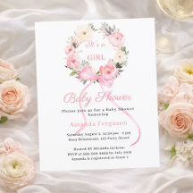 Roze bloemenslingergeschenk meisje Baby Shower uit