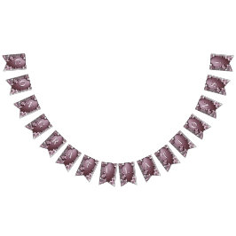 Roze bloemenslingervlag vlaggetjes