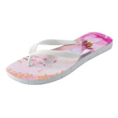 Roze Bloemenslippers Teenslippers (Schuin)