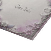 Roze bloemensnijplank met frame snijplank (Hoek)