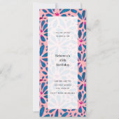 Roze bloemensnijwerk geïnspireerd feest voor alle  kaart (Voorkant)