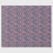 Roze Bloemenspatten Patroon Cadeaupapier (Vlak)