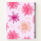Roze bloemenspiraal notebook notitieboek (Achterkant)