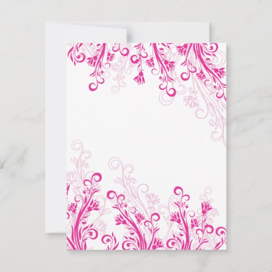 Roze bloemenswirl (leeg) (Achterkant)