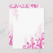 Roze bloemenswirl (leeg) (Voorkant / Achterkant)