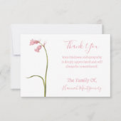  roze bloemensympathie dank u kaarten notitiekaartje (Voorkant)