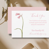  roze bloemensympathie dank u kaarten notitiekaartje