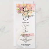 Roze Bloementafel instellen repetitie diner Kaart (Voorkant)