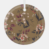 Roze bloementak, abstracte compositie. glas ornament (Voorkant)