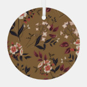 Roze bloementak, abstracte compositie. glas ornament (Achterkant)