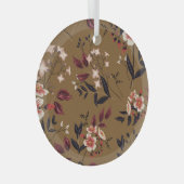 Roze bloementak, abstracte compositie. glas ornament (Voorkant Rechts)