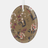 Roze bloementak, abstracte compositie. glas ornament (Voorkant links)