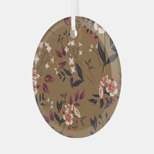 Roze bloementak, abstracte compositie. glas ornament (Voorkant links)