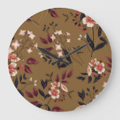 Roze bloementak, abstracte compositie. grote klok (Voorkant)