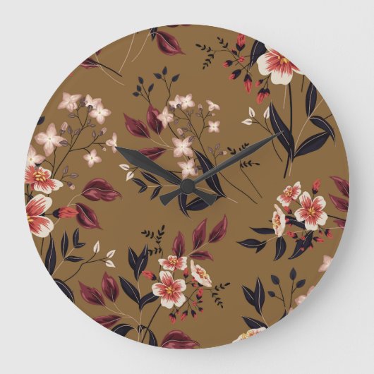 Roze bloementak, abstracte compositie. grote klok (Voorkant)