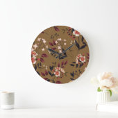 Roze bloementak, abstracte compositie. grote klok (Huis)