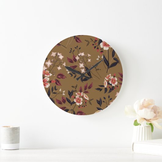 Roze bloementak, abstracte compositie. grote klok (Huis)