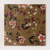 Roze bloementak, abstracte compositie. legpuzzel (Horizontaal)