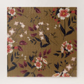 Roze bloementak, abstracte compositie. legpuzzel (Verticaal)