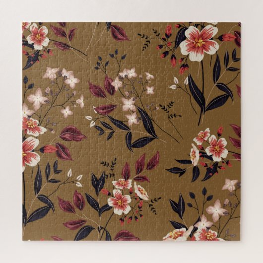 Roze bloementak, abstracte compositie. legpuzzel (Verticaal)