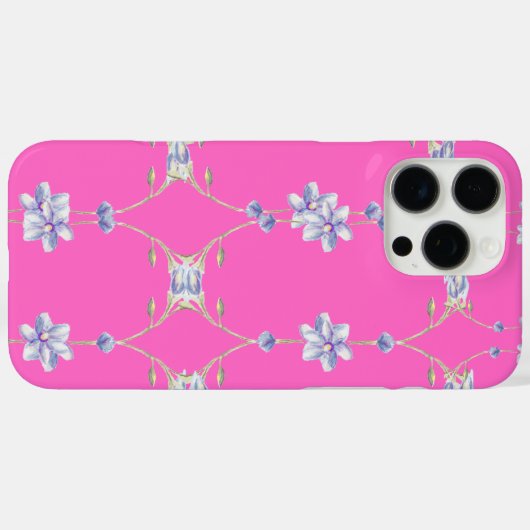 Roze bloementelefoonhoesje Case-Mate iPhone case (Achterkant (horizontaal))