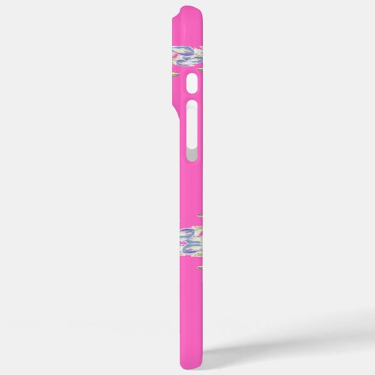 Roze bloementelefoonhoesje Case-Mate iPhone case (Achterkant / Links)