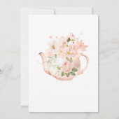 Roze bloementhee voor twee Baby showers Kaart (Achterkant)