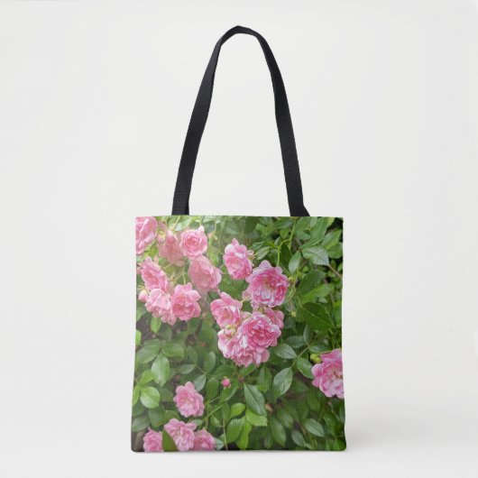 Roze Bloementuin Boodschappentas Tote Bag (Voorkant)