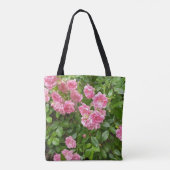 Roze Bloementuin Boodschappentas Tote Bag (Achterkant)