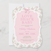  roze bloementuin boog Baby shower Kaart (Voorkant)