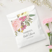 Roze bloementuin Lente Bruiloft Feest  Bedankzakje (Gezegeld)