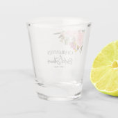 Roze bloementuin Lente Bruiloft Feest Shot Glas (Achterkant)