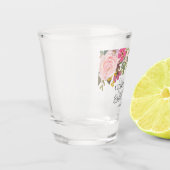 Roze bloementuin Lente Bruiloft Feest Shot Glas (Links)