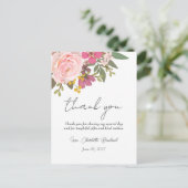 Roze bloementuin Lente Bruiloftsfeest  Briefkaart (Staand voorkant)