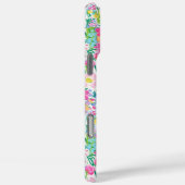 Roze bloementuin met monogram Case-Mate iPhone case (Achterkant / Rechts)