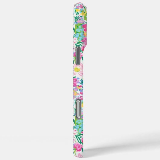 Roze bloementuin met monogram Case-Mate iPhone case (Achterkant / Rechts)