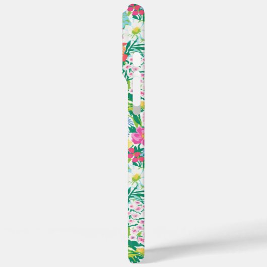 Roze bloementuin met monogram Case-Mate iPhone case (Achterkant / Links)