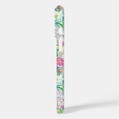 Roze bloementuin met monogram Case-Mate iPhone case (Achterkant / Links)