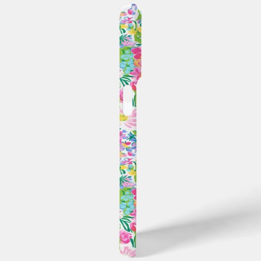 Roze bloementuin met monogram Case-Mate iPhone case (Achterkant / Rechts)