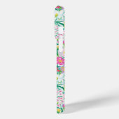 Roze bloementuin met monogram Case-Mate iPhone case (Achterkant / Links)